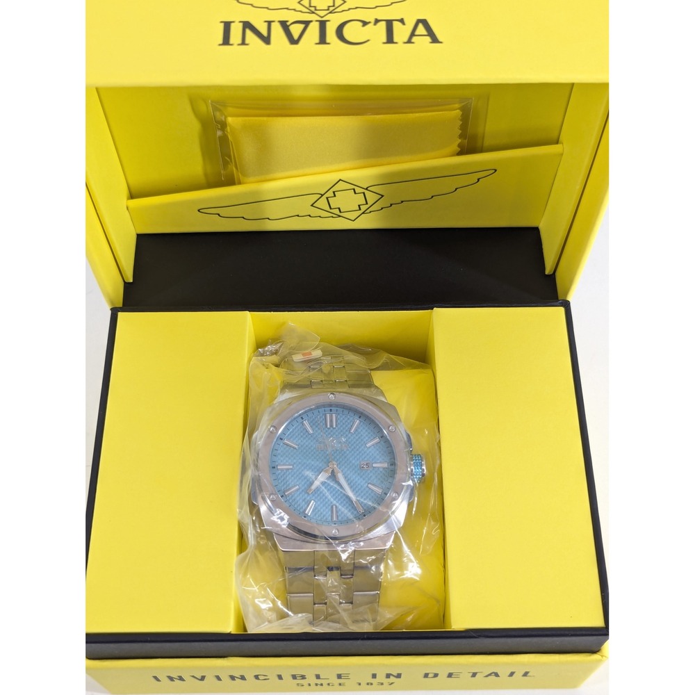 Invicta Sea Vulture 50147 Mens Watch 44mm Steel Light Blue Dial Quartz New - Picture 12 of 13
